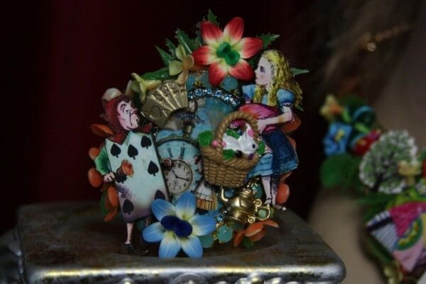 SOLD! 1996 Set Of Alice In Wonderland Cuff Plus Earrings - Image 2