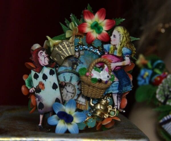 SOLD! 1996 Set Of Alice In Wonderland Cuff Plus Earrings - Image 9