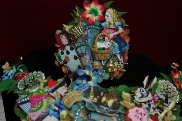 SOLD! 1996 Set Of Alice In Wonderland Cuff Plus Earrings - Image 8