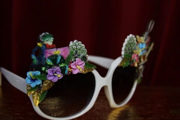 SOLD! 1997 Alice In Wonderland Fancy Embellished Sunglasses - Image 5