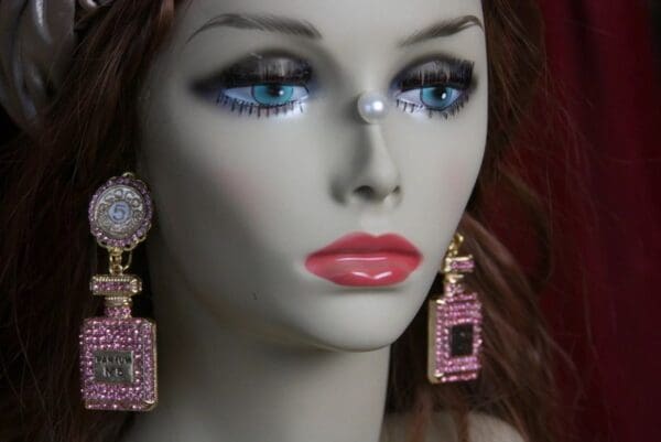 SOLD! 2023 2colors Perfume Bottle Studs Stunning Earrings - Image 3