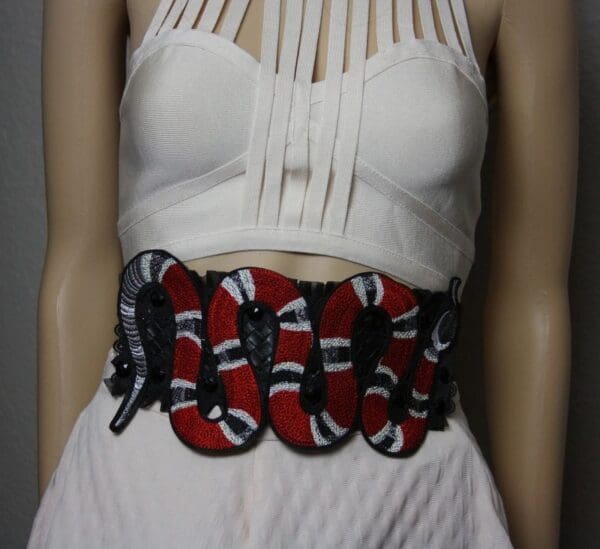 SOLD! 2026 Designer Inspired Massive Snake Applique Corset Waist Belt - Image 4