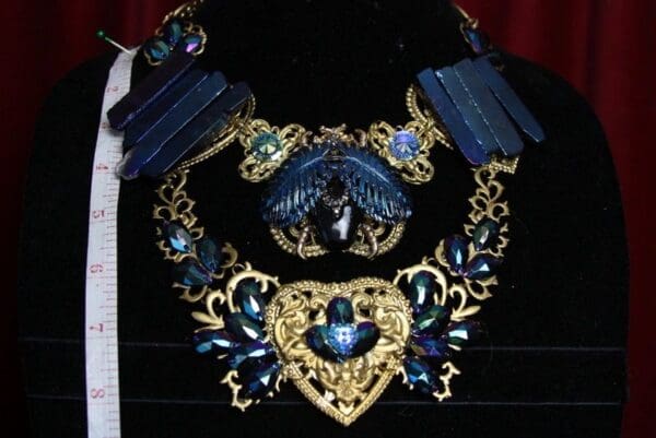 SOLD! 2101 Genuine Titanium Gemstone Scarab Baroque Necklace - Image 5