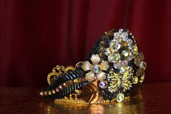 SOLD! 2130 Black Bronze Baroque Butterfly Crown Tiara - Image 2