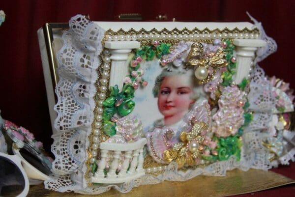 SOLD! 2166 Marie Antoinette GardenStunning Embellished Handbag Trunk - Image 9