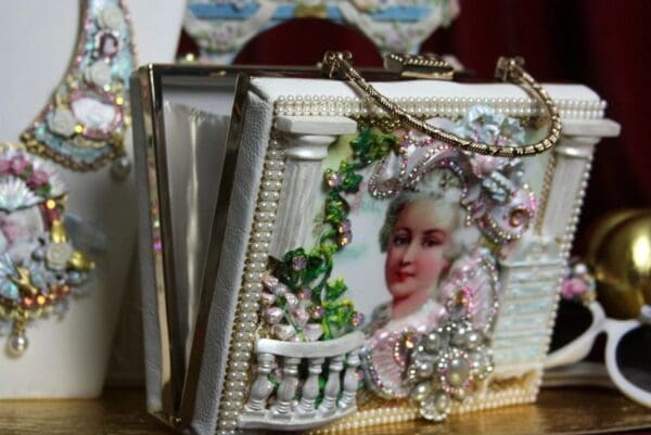SOLD! 2236 Marie Antoinette GardenStunning Embellished Handbag Trunk - Image 7