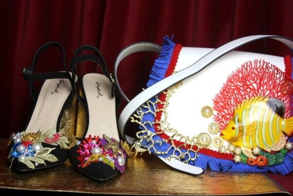 SOLD! 2383 Designer Inspired Nautical Marine Embellished Shoes Size 8 - Image 6