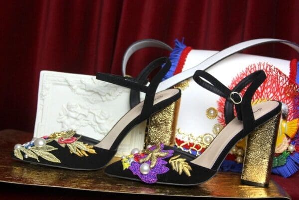 SOLD! 2383 Designer Inspired Nautical Marine Embellished Shoes Size 8 - Image 5