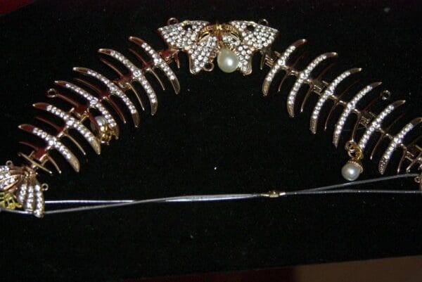 SOLD! 2404 Unusual Faced Crystal Fish Forehead Piece - Image 7