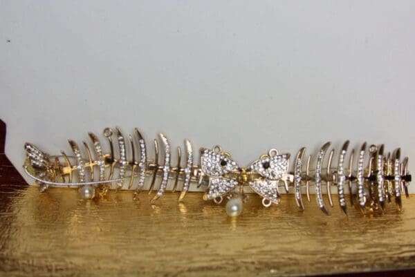 SOLD! 2404 Unusual Faced Crystal Fish Forehead Piece - Image 6