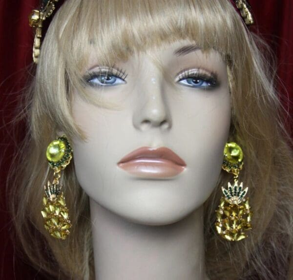SOLD! Baroque Pineapple Massive Studs Earrings
