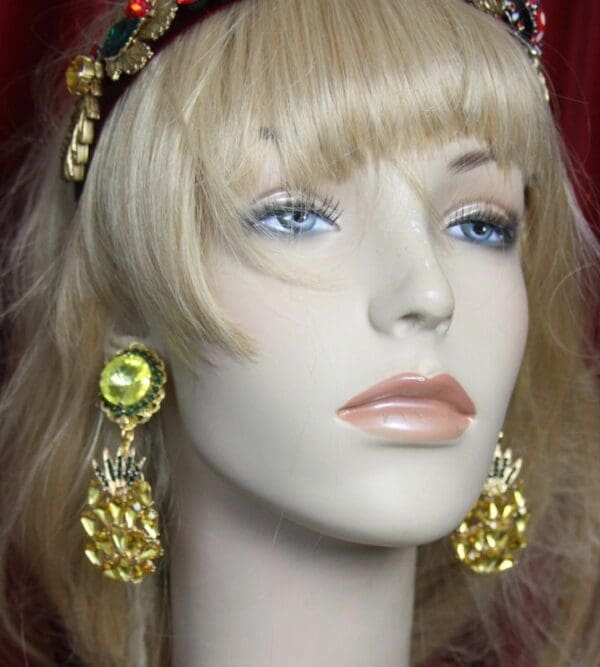 SOLD! Baroque Pineapple Massive Studs Earrings - Image 7