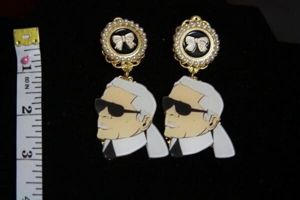 SOLD! 2475 Byzantine Light Weight Portait Studs earrings - Image 4
