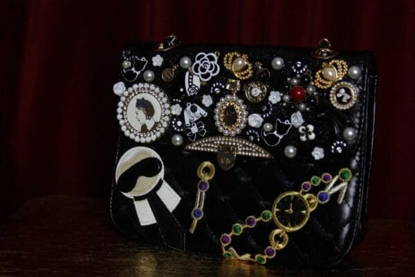 SOLD! 2487 Madam Coco KIDS Embellished Brooches Handbag - Image 2
