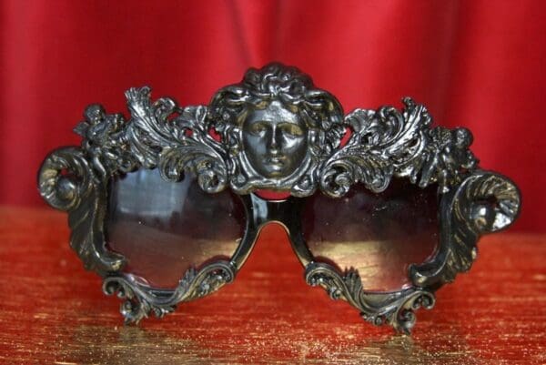 SOLD! 2500Sided Total Baroque Black Medusa Curves Embellished Sunglasses - Image 2