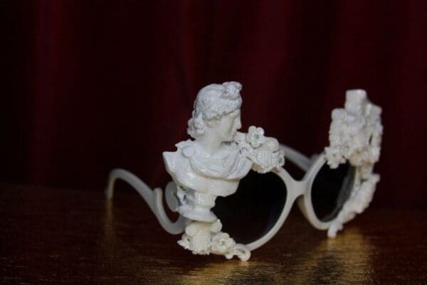 SOLD! 2502 Roman Revival Statue White Architect Unusual Sunglasses - Image 9