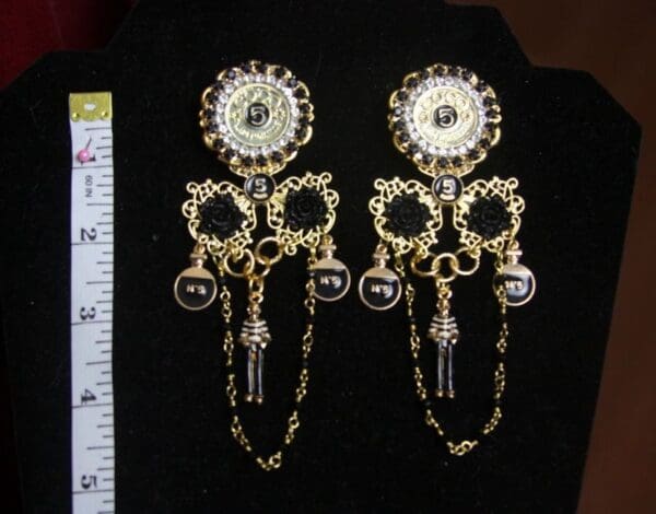 SOLD! 2640 Madam Coco Stunning Unusual Sailor Charms Studs Earrings Light Weight - Image 4