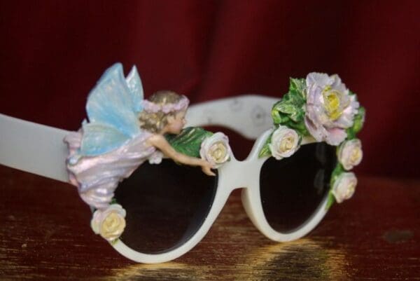 SOLD! 2742 Hand Painted Fairy Flower Unusual Sunglasses - Image 7
