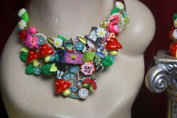 SOLD! 2779 Set Of Alice In Wonderland Earrings+ Necklace - Image 6