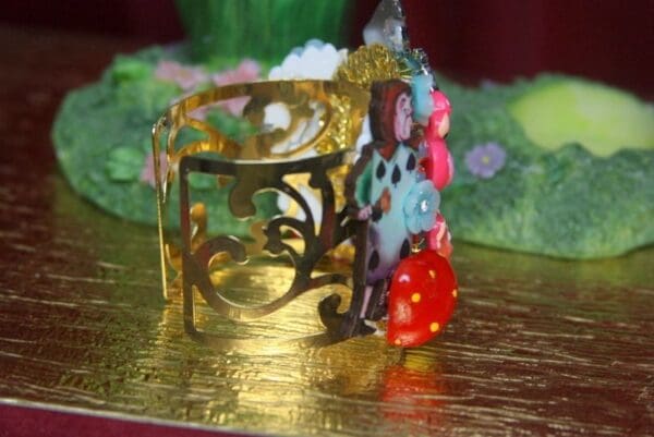 SOLD! 2860 Set Of Alice In Wonderland Cuff Plus Earrings - Image 8