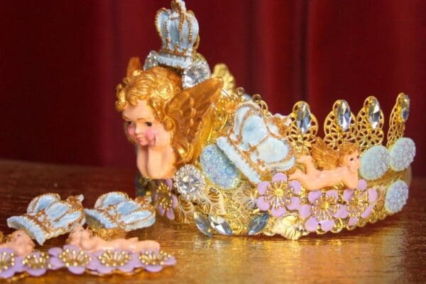 SOLD! 3568 BaroqueRaphael Winged Cherub Headband Crown - Image 8