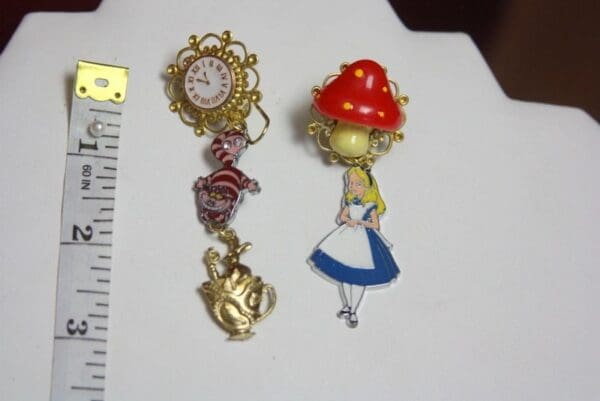 SOLD! 2985 Alice In Wonderland Cuff+ Earrings - Image 5
