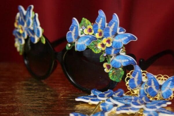 SOLD! 3160 Fancy Vivid Butterfly Hand Paonted Flower Summery Shades Sunglasses - Image 8