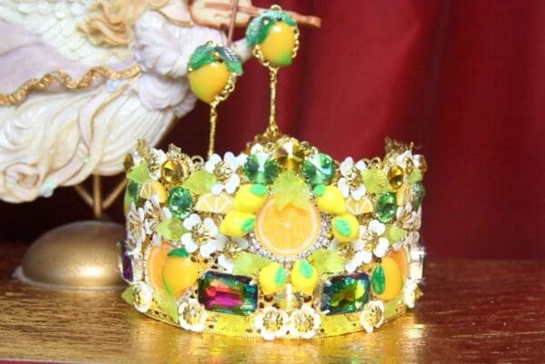 SOLD! 3185 Lemon Fruit Crown Headband - Image 2