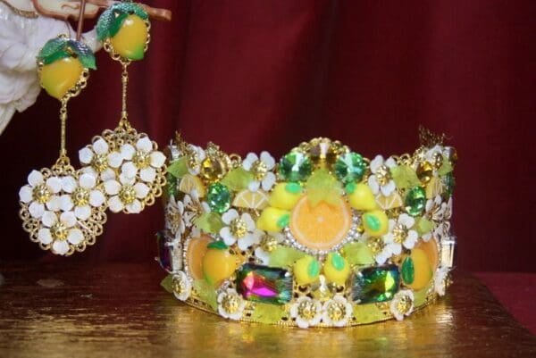 SOLD! 3185 Lemon Fruit Crown Headband - Image 4