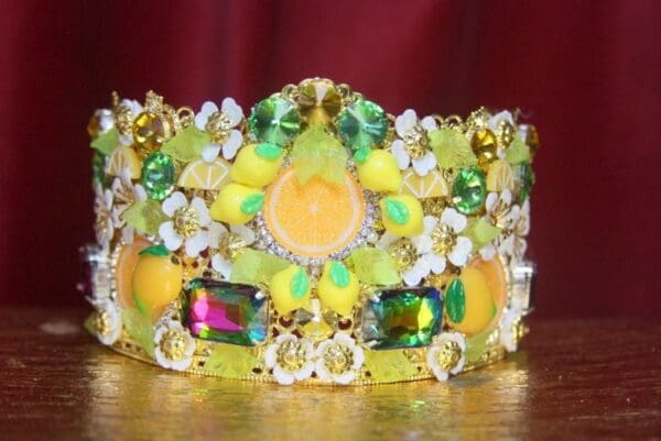 SOLD! 3185 Lemon Fruit Crown Headband - Image 5