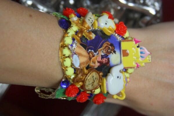 SOLD! 3213 Set Of Beauty And The Beast Adorabl Cuff+ Earrings - Image 4
