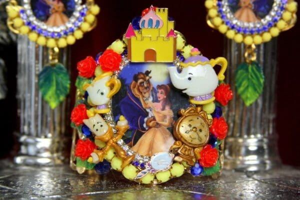 SOLD! 3213 Set Of Beauty And The Beast Adorabl Cuff+ Earrings
