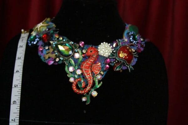 SOLD! 3234 Nautical Ctystal Seahorse Turtle Seastar Necklace - Image 3