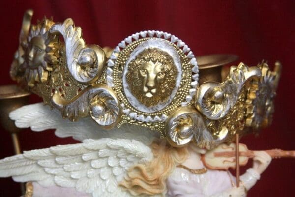 SOLD! 3413 Medieval Lion Silver Gold Full Crown