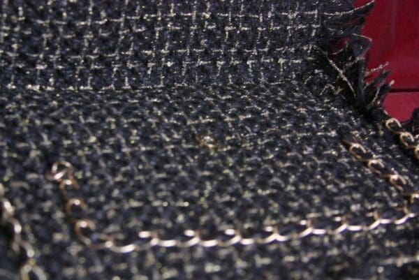 SOLD! 3441 Madam Coco Tweed Embellished Brooches Crossbody Handbag - Image 2