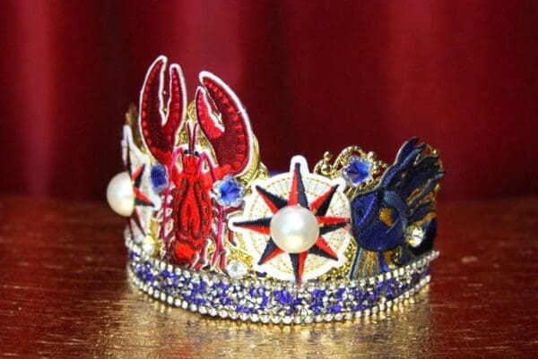 SOLD! 3508 Nautical Lobster Fish Applique Crystal Unusual Headband - Image 4