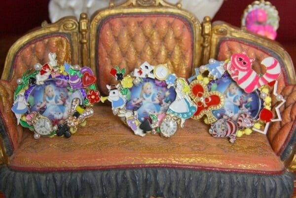 SOLD! 3683 Right Alice In Wonderland Enamel Adjustable Cocktail Huge Ring - Image 2
