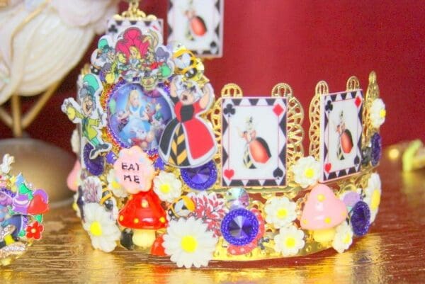 SOLD! 3687 Set Of Earrings +Alice In Wonderland Adorbaled Crystal Flower Crown Headband - Image 5