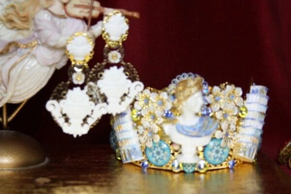 SOLD! 3694 Roman Revival Caesar Pisa Hand Painted Unusual Crown - Image 8