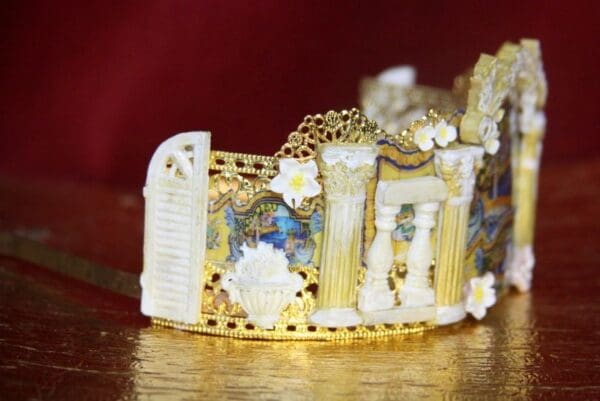 SOLD! 3875 Baroque Taormina Column Tile Cameo Elegant Crown - Image 2