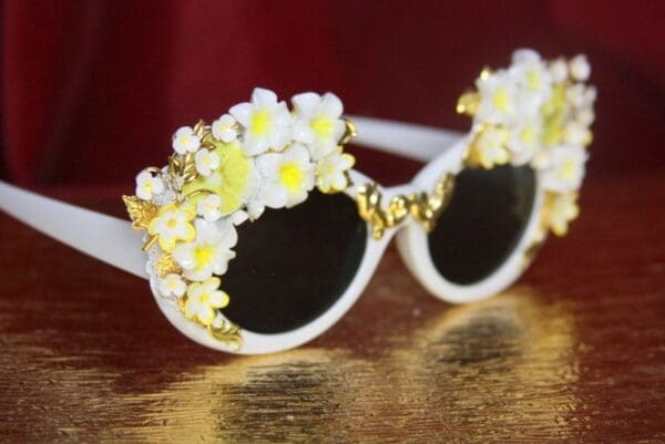 SOLD! 3906 Baroque Embellished Hand Painted Lemon Fruit Sicilian Sunglasses - Image 2