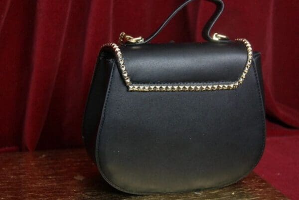 SOLD! 3973 Baroque Lipstick Heart Appliques Roses Embellished Tote Crossbody Handbag - Image 7