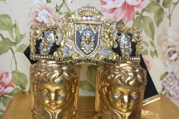 SOLD! 4052 Baroque Medieval Medusa Heraldic Wide Waist Belt - Image 4