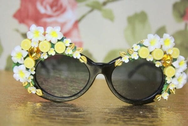 SOLD! 4072 Baroque Lemon Fruit Embellished Sunglasses - Image 7