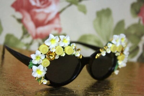 SOLD! 4072 Baroque Lemon Fruit Embellished Sunglasses - Image 8