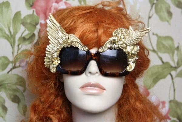 SOLD! 4083 Baroque Pegasus Wing Embellished Sunglasses - Image 6