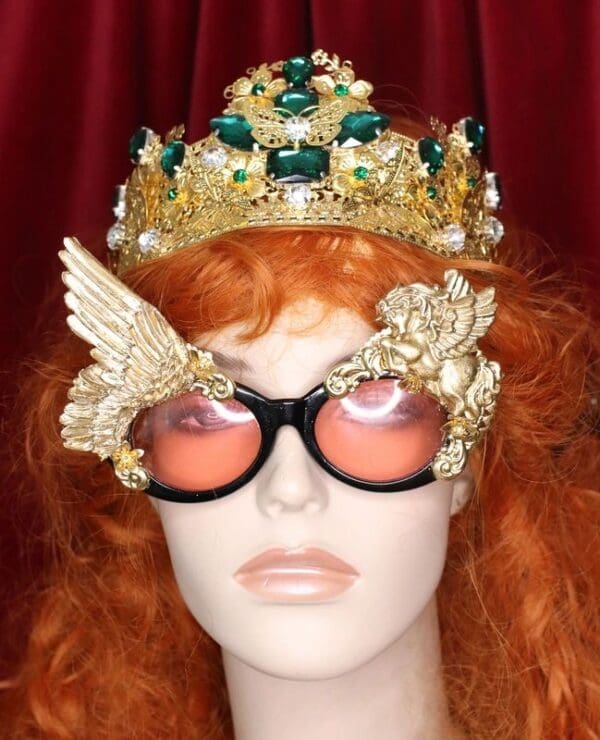 SOLD! 4706 Baroque Gold Winged Pegasus Baroque Sunglasses - Image 2