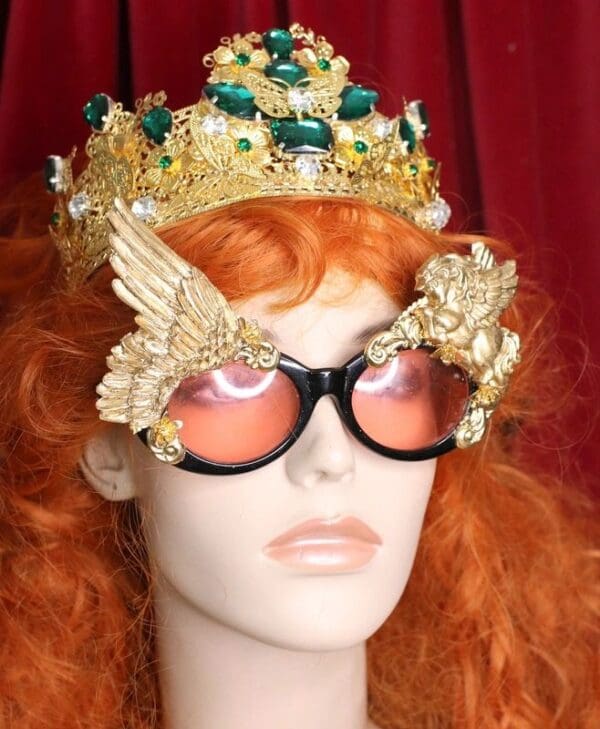 SOLD! 4706 Baroque Gold Winged Pegasus Baroque Sunglasses - Image 8