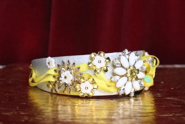 SOLD! 5099 Baroque Elegant Summery Lemon Fruit Ribbon Headband - Image 6