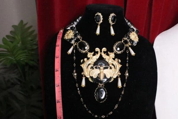 SOLD! 5417 Set Of Genuine Solar Quartz Agate Baroque Bee Dragon Pearl Necklace - Image 8